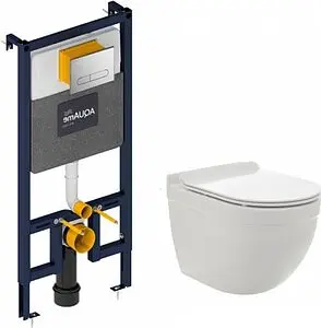 Комплект 5 в 1 AQUAme AQM42006CR с кнопкой хром глянцевый Комплект 5 в 1 AQUAme AQM42006CR с кнопкой хром глянцевый, 1