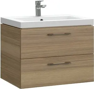 Тумба-умывальник подвесная Cersanit Lara 60 орех 64131+, 1