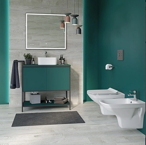 Тумба-умывальник напольная Cersanit Botanique 80 зелёный 63014+