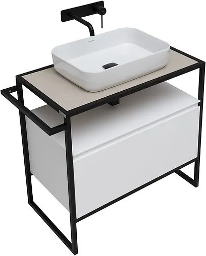 Тумба-умывальник напольная Allen Brau Priority 80 белый 1.31002.WM+