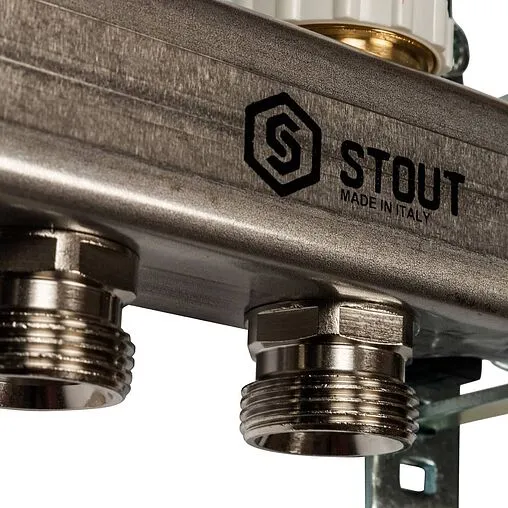 Группа коллекторная с расходомерами 12 отводов 1&quot;в/в x ¾&quot;ек Stout SMS 0917 000012