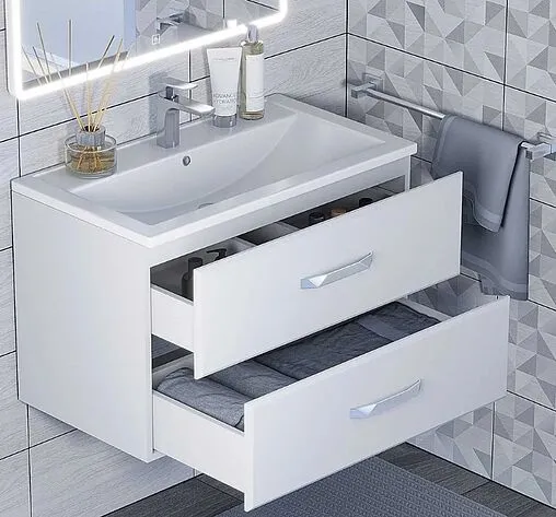 Тумба-умывальник подвесная Uperwood Foster 80 белый 291020531 Тумба-умывальник подвесная Uperwood Foster 80 белый 291020531