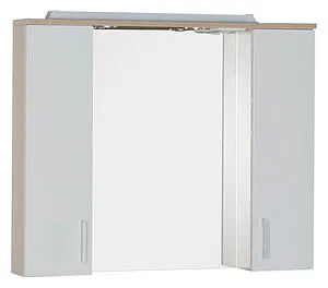 Шкаф-зеркало Aquanet Тиана 90 белый/дуб светлый 172807 Шкаф-зеркало Aquanet Тиана 90 белый/дуб светлый 172807, 1
