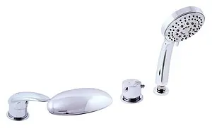 Смеситель на борт ванны на 4 отверстия Rav Slezak Dunaj хром D470.5P, 1