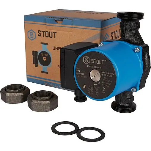 Насос циркуляционный Stout 25/40-180 SPC-0010-2540180 Насос циркуляционный Stout 25/40-180 SPC-0010-2540180
