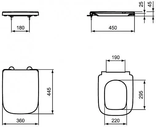 Комплект 3 в 1 Ideal Standard I.Life A RimLS+ I001701