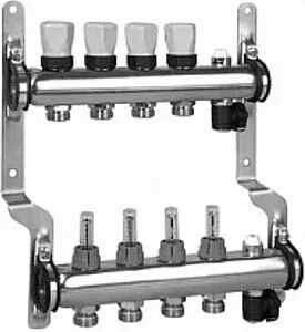 Группа коллекторная с расходомерами 4 отвода 1"в/в x ¾"ек Meibes M1794144 Группа коллекторная с расходомерами 4 отвода 1"в/в x ¾"ек Meibes M1794144, 1