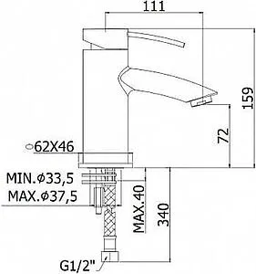 Смеситель для раковины Paffoni Berry хром BR071CR Смеситель для раковины Paffoni Berry хром BR071CR, 2