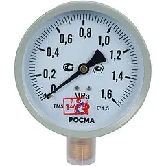 Манометр радиальный Росма ТМ-510Р.00 100мм 16 бар ½" 00000006818 Манометр радиальный Росма ТМ-510Р.00 100мм 16 бар ½" 00000006818