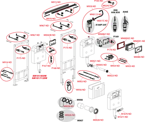 Инсталляция для подвесного унитаза AlcaPlast Jadromodul AM102/1000 Инсталляция для подвесного унитаза AlcaPlast Jadromodul AM102/1000, 3