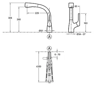 Смеситель для кухни с выдвижным изливом Jacob Delafon Elate хром E13963-CP, 2