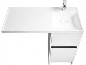 Тумба-умывальник напольная над стиральной машиной Aquaton Лондри 105 R белый 1A2360K0LH010 Тумба-умывальник напольная над стиральной машиной Aquaton Лондри 105 R белый 1A2360K0LH010, 4