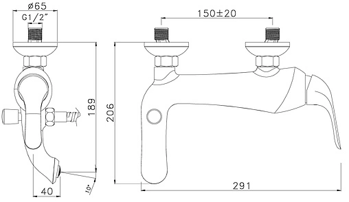 Смеситель для ванны Lemark Swan чёрный матовый/золото LM5402BG