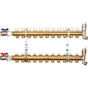 Группа коллекторная без расходомеров 11 отводов 1&quot;в/в x ¾&quot;ек Stout SMB 0468 000011, 1