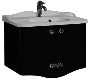 Тумба-умывальник Aquaton Венеция 75 чёрный 1A1509K0VN950 Тумба-умывальник Aquaton Венеция 75 чёрный 1A1509K0VN950, 1