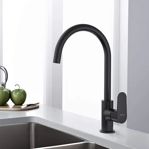 Смеситель для кухни Aquatek Оберон чёрный матовый AQ1282MB