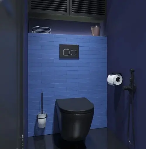 Клавиша смыва для унитаза IDDIS Unifix UNI04BCi77 кнопки/хром, рамка/черный матовый