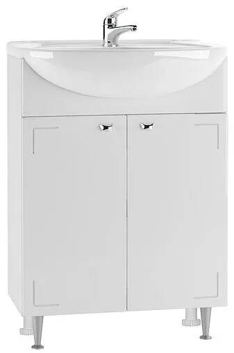 Тумба-умывальник напольный Айсберг Классик 60 белый DA1022T+4620008192772