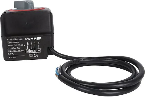 Привод для смесительных клапанов аналоговый 24В Rommer RVM-0005-024001