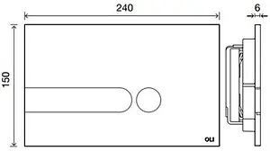 Клавиша смыва для унитаза OLI I-PLATE 670002 антрацит Клавиша смыва для унитаза OLI I-PLATE 670002 антрацит, 2