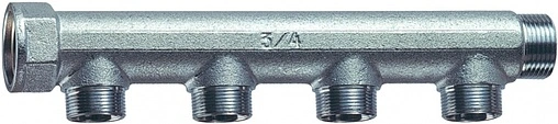 Коллектор распределительный проходной 4 отвода 1¼&quot;в/н x М24х19 Far FK 3403 C114