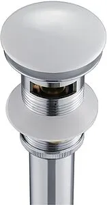 Выпуск автоматический для раковины с переливом TIMO белый, хром 8011/00-16, 3