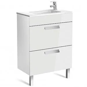 Тумба-умывальник Roca Debba 60 белый глянец ZRU9302708+32799H00Y Тумба-умывальник Roca Debba 60 белый глянец ZRU9302708+32799H00Y, 3