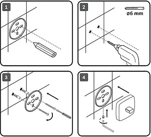 Держатель туалетной бумаги Am.Pm Gem чёрный матовый A90341422 Держатель туалетной бумаги Am.Pm Gem чёрный матовый A90341422, 3