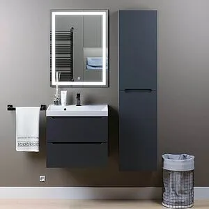 Шкаф-пенал подвесной Uperwood Tanos чёрный матовый 291020257, 5