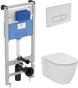 Комплект 5 в 1 Ideal Standard Connect AquaBlade P211601 с кнопкой R0116AA хром глянцевый Комплект 5 в 1 Ideal Standard Connect AquaBlade P211601 с кнопкой R0116AA хром глянцевый, 1