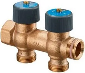 Коллектор регулирующий проходной 2 отвода ¾"в/н x ¾"ек Oventrop Multidis R 4200552 Коллектор регулирующий проходной 2 отвода ¾"в/н x ¾"ек Oventrop Multidis R 4200552, 1