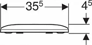 Крышка-сиденье для унитаза с микролифтом Geberit Smyle Square белый 500.687.01.1, 4