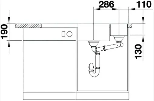 Мойка кухонная Blanco Axia III 6 S 100 R (доска ясень) черный 525851