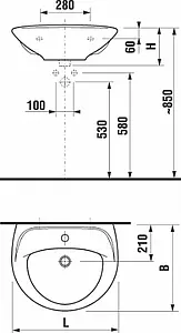 Раковина Jika Lyra 60 белый 8142720001049, 2