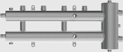 Распределительный коллектор 3 контура с гидрострелкой 1¼&quot;н x 1&quot;н Север-R-М2+1(Aisi) 1955026