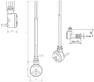 Блок управления Terma MEG-MS 300 Вт белый WEMEG03T916M Блок управления Terma MEG-MS 300 Вт белый WEMEG03T916M, 2