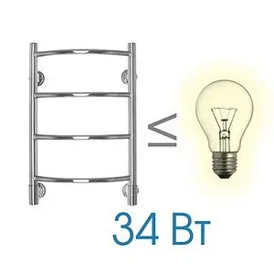 Полотенцесушитель электрический лесенка Energy H-G5 600х400 полированная сталь, 4