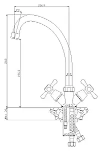 Смеситель для кухни Rossinka хром Y02-71 Смеситель для кухни Rossinka хром Y02-71, 2