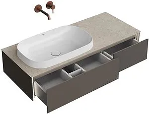 Тумба-умывальник подвесная Kerama Marazzi Magica 120 вечерний серый матовый MA.120.2\EGR.M+MA.wbi.65+, 4