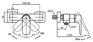 Смеситель для душа Cezares Grace хром GRACE-C-D-01, 2