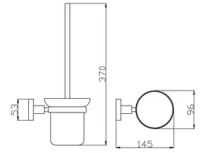 Ёршик для унитаза Rav Slezak Colorado хром COA0500, 2