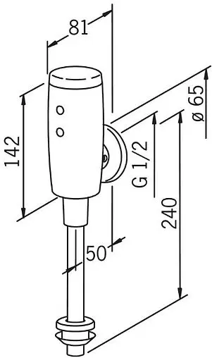 Автоматический кран для писсуара Oras Electra 6567 хром глянцевый