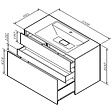 Тумба-умывальник подвесная Am.Pm Inspire 2.0 100 белый M50AFHX1003WM+