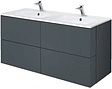 Тумба-умывальник подвесная Am.Pm Spirit 2.0 120 графит M70AFHD1202GM+M70AWCD1202WG