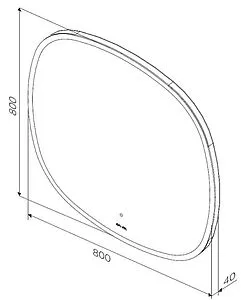 Зеркало с подсветкой Am.Pm Func 80x80 M8FMOX0801WGS Зеркало с подсветкой Am.Pm Func 80x80 M8FMOX0801WGS, 2