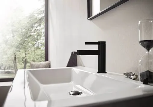 Кран для раковины Hansgrohe Finoris 100 чёрный матовый 76013670