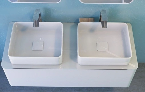 Тумба-умывальник подвесная Raval Pure 120 белый Pur.01.120/P/W+641945