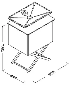 Тумба-умывальник напольная ISVEA Bei 60 белый/дуб 21BES065055I+10SY50052SV Тумба-умывальник напольная ISVEA Bei 60 белый/дуб 21BES065055I+10SY50052SV, 2