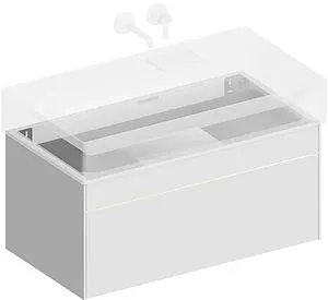 Тумба под умывальник подвесная Kerama Marazzi Logica 90 белоснежный LOG.90.2\WHT, 1