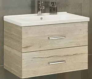 Тумба-умывальник подвесная Comforty Парма 80 дуб дымчатый 00004143491CF Тумба-умывальник подвесная Comforty Парма 80 дуб дымчатый 00004143491CF, 1